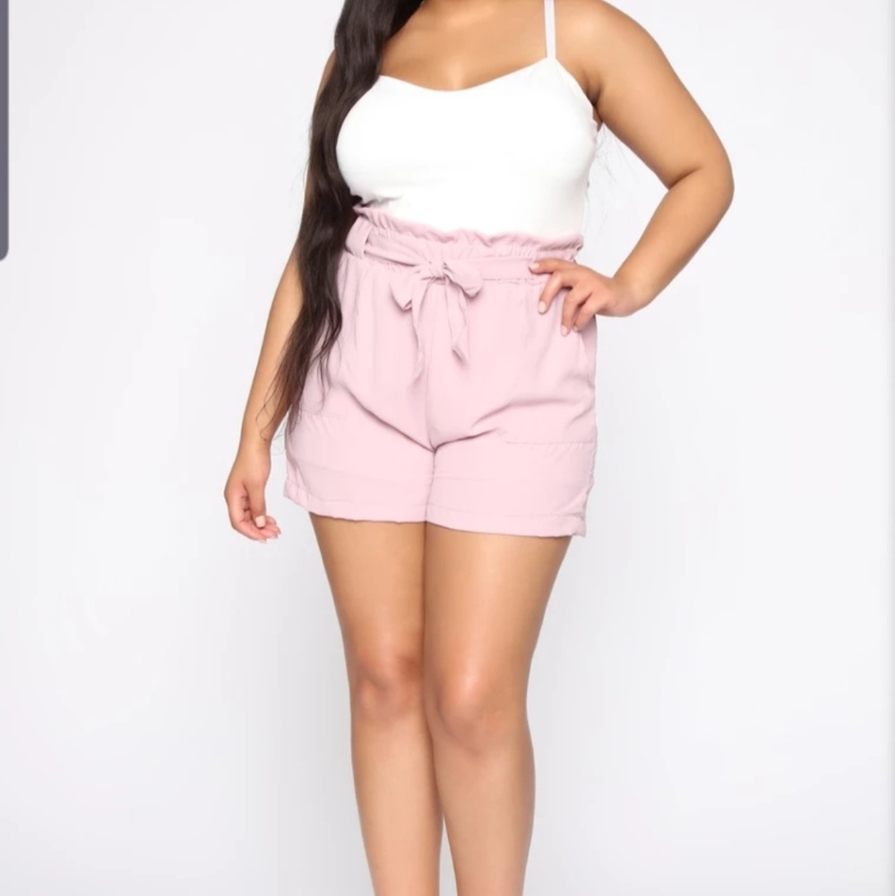 Fashion Nova Curve tie waist shorts